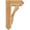 Ekena Millwork Merced Arts and Crafts Rough Sawn Bracket w/ Offset Brace, Western Red Cedar, 8"W x 20"D x 32"H BKT0806X20X32MRC03RWR - alternate 3